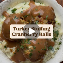 Turkey Stuffing Cranberry Balls