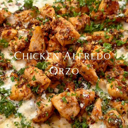 Chicken Alfredo Orzo