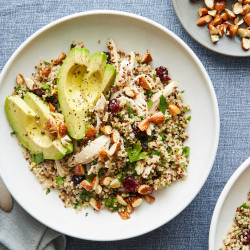 Quinoa Salad With Chicken, Almonds And Avocado