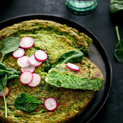 Frittata Cuite Au Four Aux Épinards Et Au Parmesan