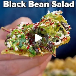 Charred Poblano Chili &amp; Lime Black Bean Salad