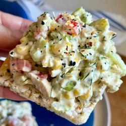 High Protein Creamy Tuna Cucumber Salad