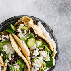 Greek Chicken Meatball Gyros