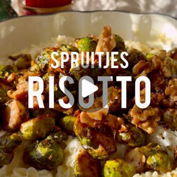 Kazige Risotto Met Balsamico Spruitjes En Gebakken Walnoten