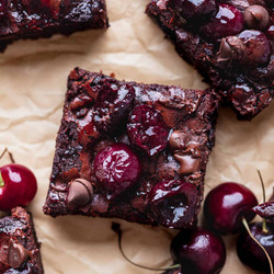 Roasted Chocolate Cherry Brownies