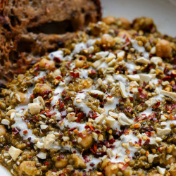 Chickpea Lentil Quinoa Spinach Stew