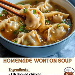 Homemade Spicy Wonton Soup