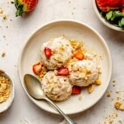 Strawberry Cheesecake Cottage Cheese Ice Cream