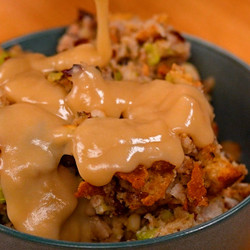 Italian Sausage &amp; Pear Ciabatta Stuffing