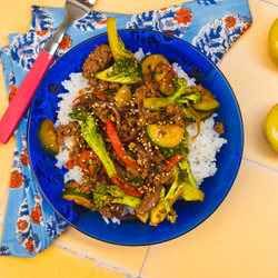 Mongolian Ground Beef Bowl