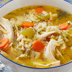 Lemon Chicken-orzo Soup