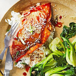Soy-honey-glazed Arctic Char