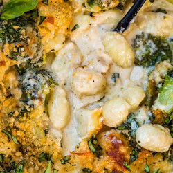 Chicken Alfredo Gnocchi Bake