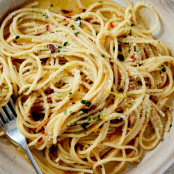 Pantry Pasta With Garlic, Anchovies, And Parmesan