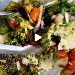 Roasted Broccoli, White Bean &amp; Parmesan Salad With Lemon-caper-parmesan Dressing