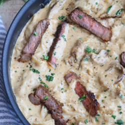 Steak Pasta Alfredo