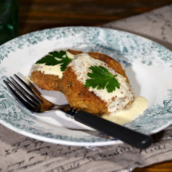 Galettes Au Chou Fleur Et Sarrasin-sauce Moutarde À L'ancienne