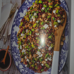 Balsamic Farro Salad With Edamame And Cranberries