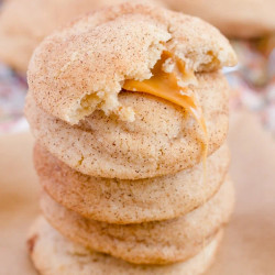 Caramel Stuffed Snickerdoodles