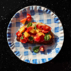 Peach Bruschetta