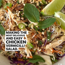 Chicken Vermicelli Salad With Tangy Lime Dressing