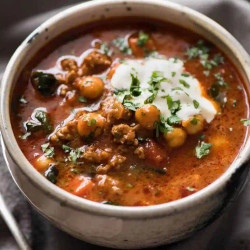 Chickpea Lamb Shawarma Soup