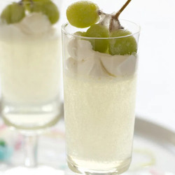 Champagne Jellies With Syllabub And Frosted Grapes special dessert Delia Smith