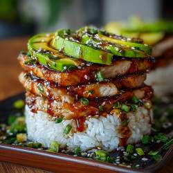 Teriyaki Chicken Avocado Rice
