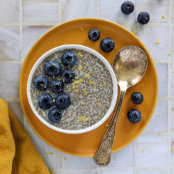 Lemon Blueberry Chia Pudding