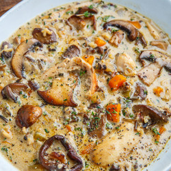 Creamy Mushroom Chicken And Wild Rice Soup