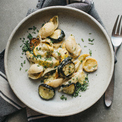 Roasted Zucchini Pasta Bake