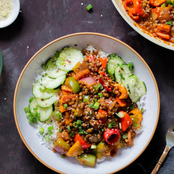 Gochujang Lentils Stir Fry