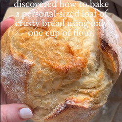 One Cup Flour Bread