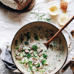Creamy Sausage Soup With Broccoli And Mushrooms