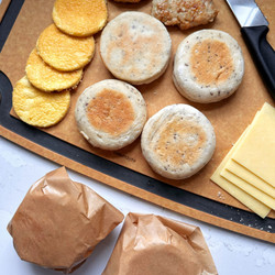 Make-ahead High Protein Maple Chicken Sausage Breakfast Sandwiches
