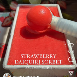 Strawberry Daiquiri Sorbet