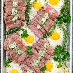Sheet Pan Steak And Eggs