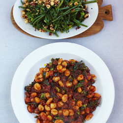 Sausage Gnocchi with warm kale &amp; bean salad