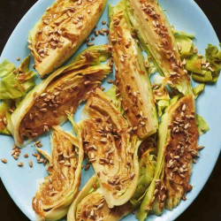 Steamed Cabbage With Sunflower Seed Dressing