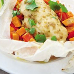 Thai-style Chicken &amp; Sweet Potato Parcels