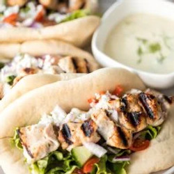 Greek Chicken Gyros With Tzatziki