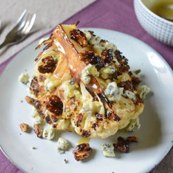 Roasted Cauliflower Wedge With Blue Cheese And Caramelized Walnuts Recipe | Chocolate &amp; Zucchini