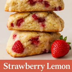 Strawberry Lemon Cream Scones