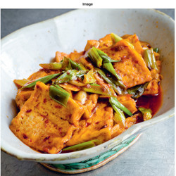 Spicy Firm Tofu with Garlic Stems
