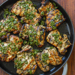Chimichurri Chicken &amp; Broccoli with White Bean Spread
