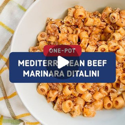 One-pot Mediterranean Beef Marinara Ditalini