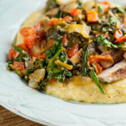 Pan-seared Tuna Steaks With Tomato Spinach Sauce