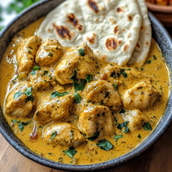 Velvety Chicken Curry In Coconut Cream With Warm Naan