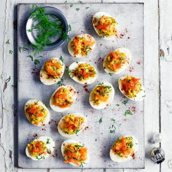 Salmon Devilled Eggs