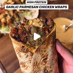 Crispy Garlic Parmesan Chicken Wraps